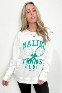 Malibu Tennis Club Graphic Sweatshirt - FINAL SALE sold by Madison + Mallory