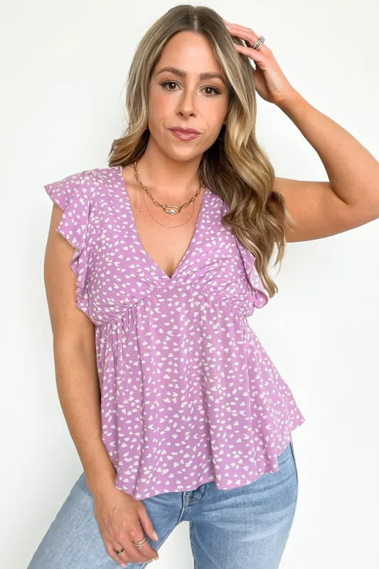 Eliseo V-Neck Ruffle Sleeve Top - FINAL SALE sold by Madison + Mallory
