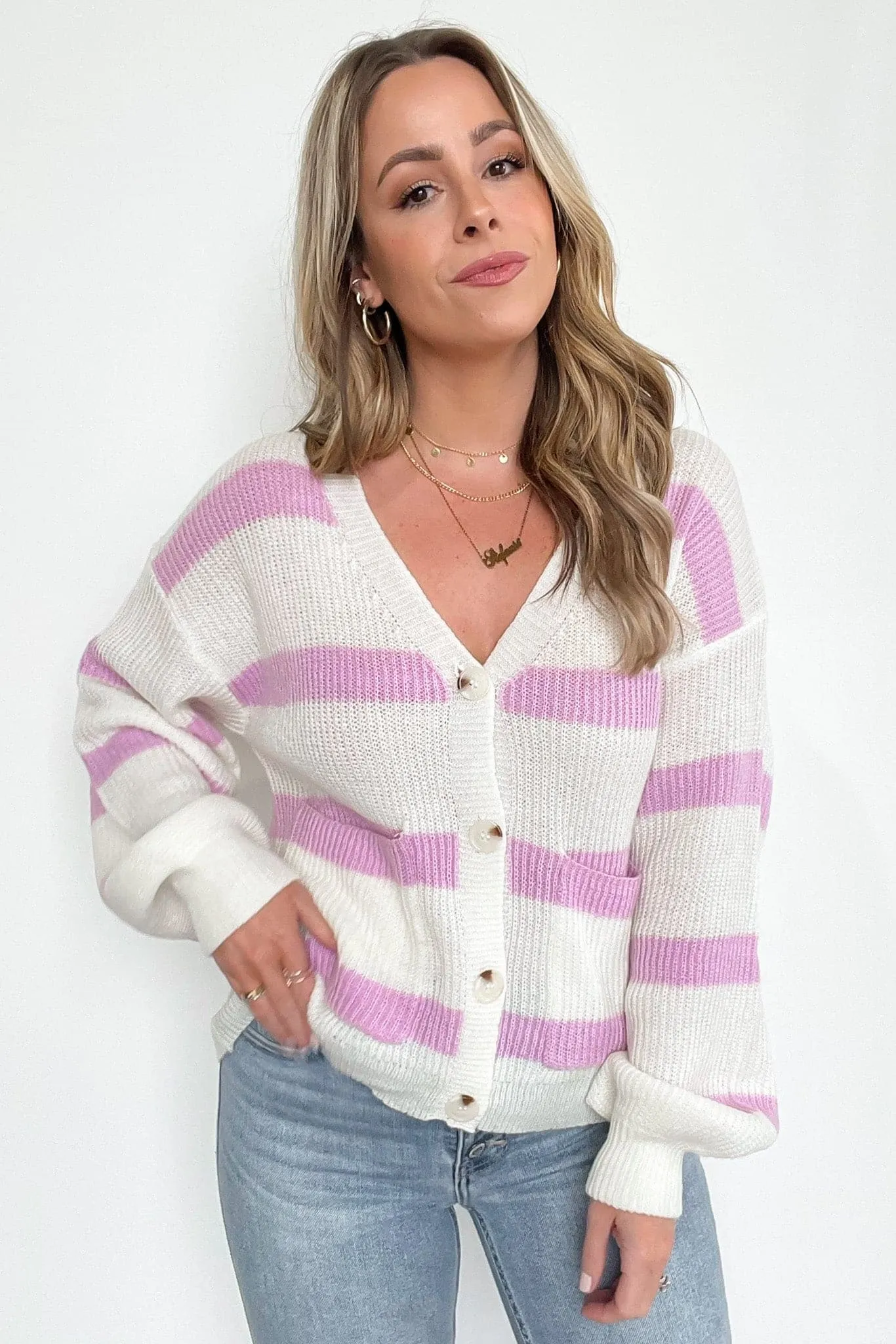 Kayelee Striped Knit Cardigan - FINAL SALE sold by Madison + Mallory product image thumbnail 2