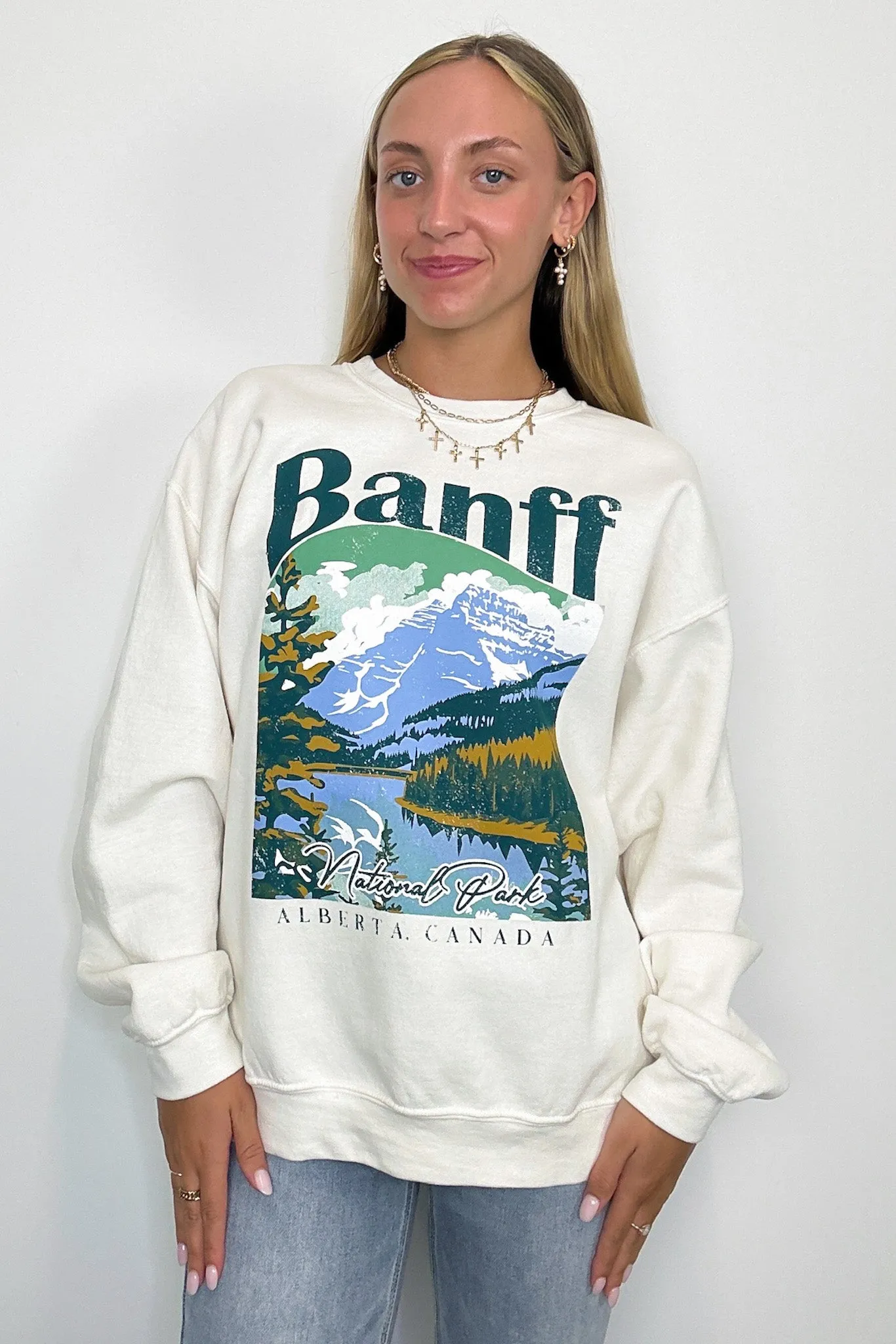 Banff National Park Oversized Graphic Pullover - FINAL SALE sold by Madison + Mallory product image thumbnail 4