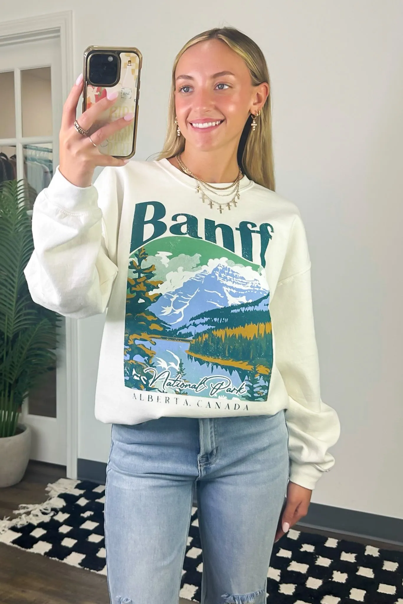 Banff National Park Oversized Graphic Pullover - FINAL SALE sold by Madison + Mallory product image thumbnail 3