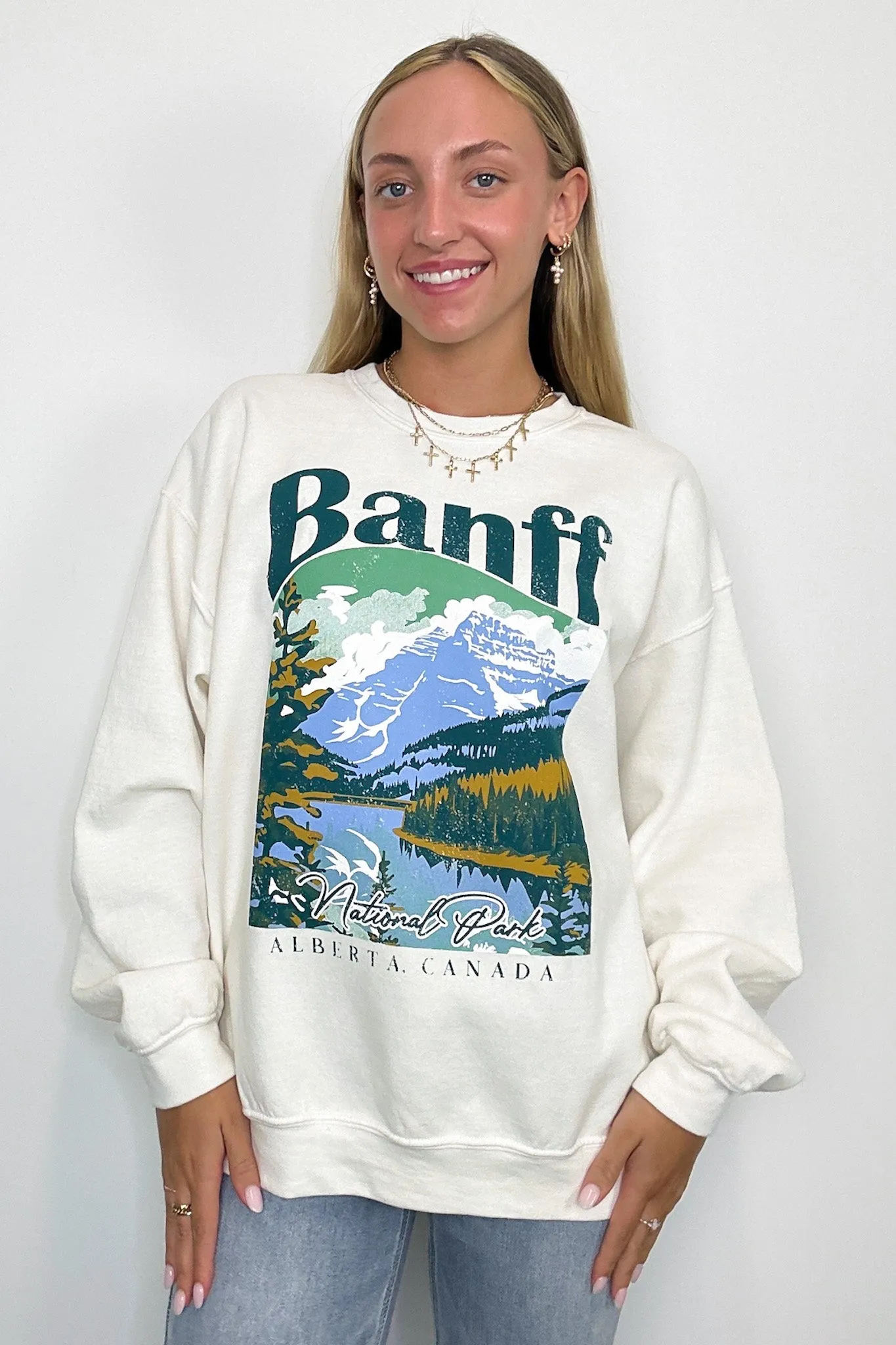 Banff National Park Oversized Graphic Pullover - FINAL SALE sold by Madison + Mallory product image thumbnail 2