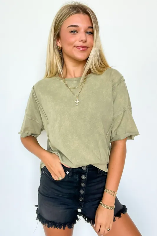 Avania Raw Edge Washed Short Sleeve Top - FINAL SALE made by Very J