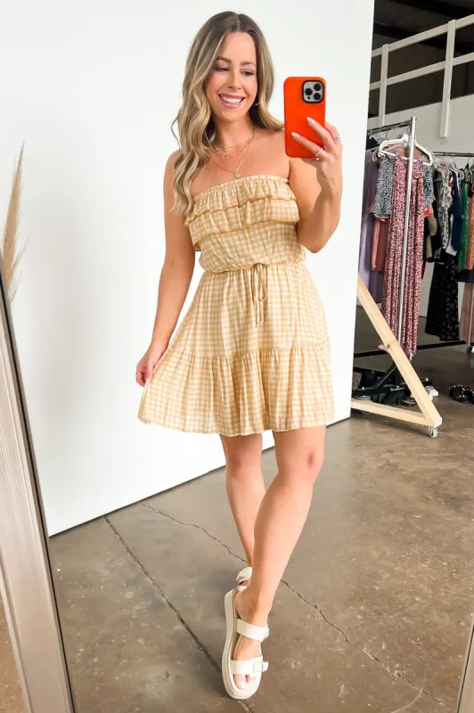 Summer Daze Gingham Print Flounce Dress - FINAL SALE sold by Madison + Mallory