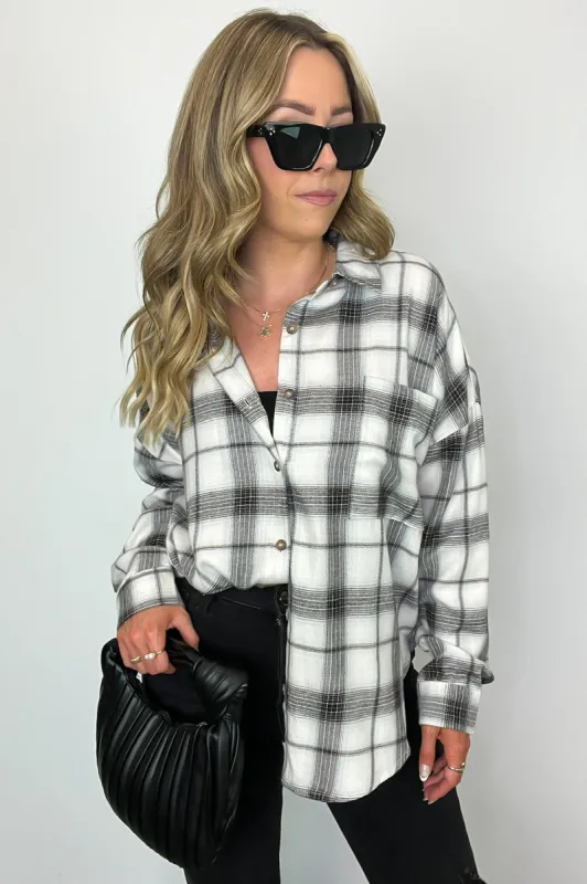 Gemini Plaid Button Down Top - FINAL SALE made by Blu Pepper