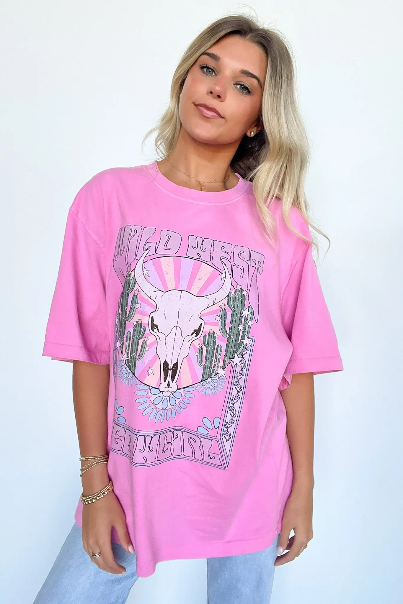 Wild West Cowgirl Oversized Graphic Tee sold by Madison + Mallory product image thumbnail 2
