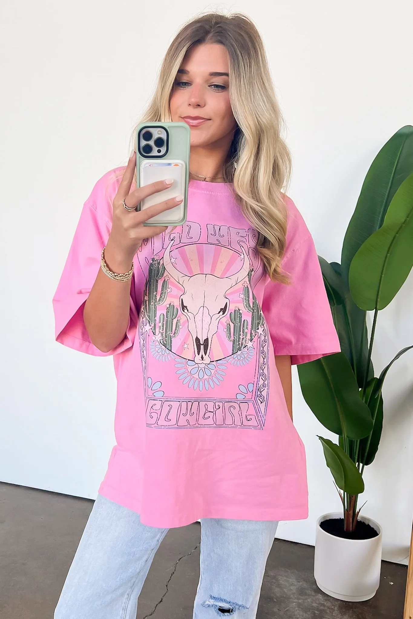 Wild West Cowgirl Oversized Graphic Tee sold by Madison + Mallory product image thumbnail 3