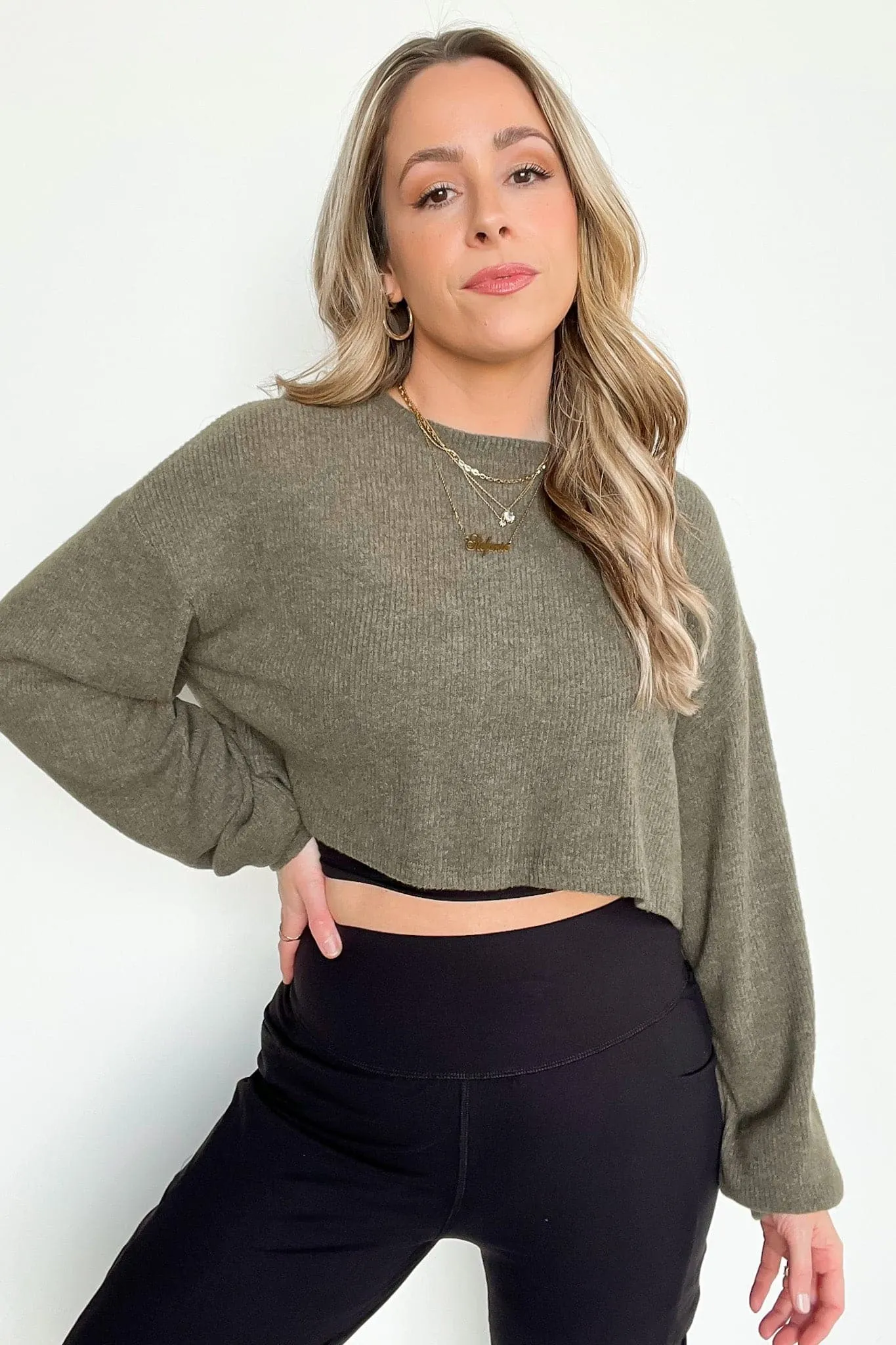Juliyn Ribbed Crop Knit Top - FINAL SALE sold by Madison + Mallory