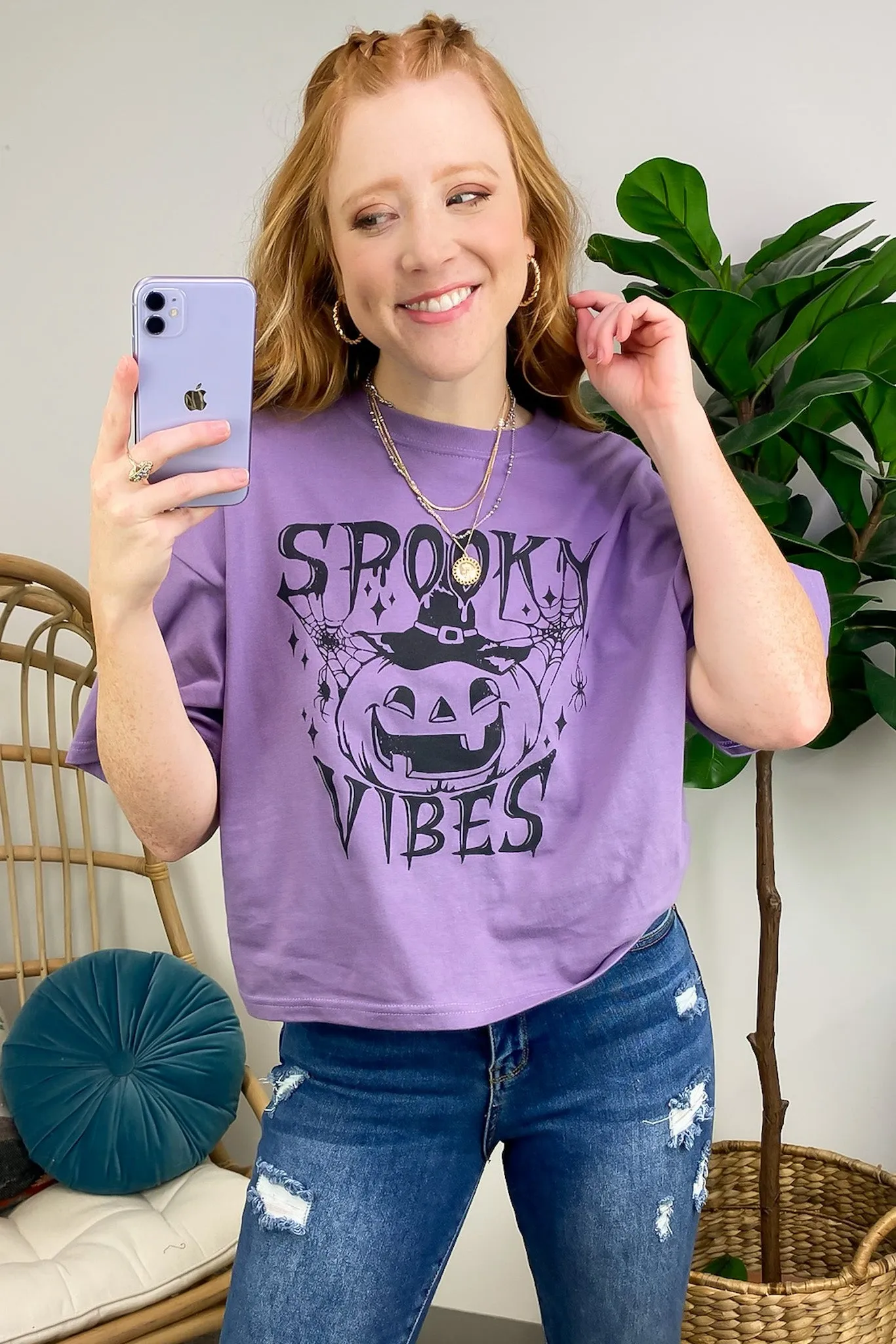 Spooky Vibes Relaxed Graphic Tee - FINAL SALE sold by Madison + Mallory product image thumbnail 4
