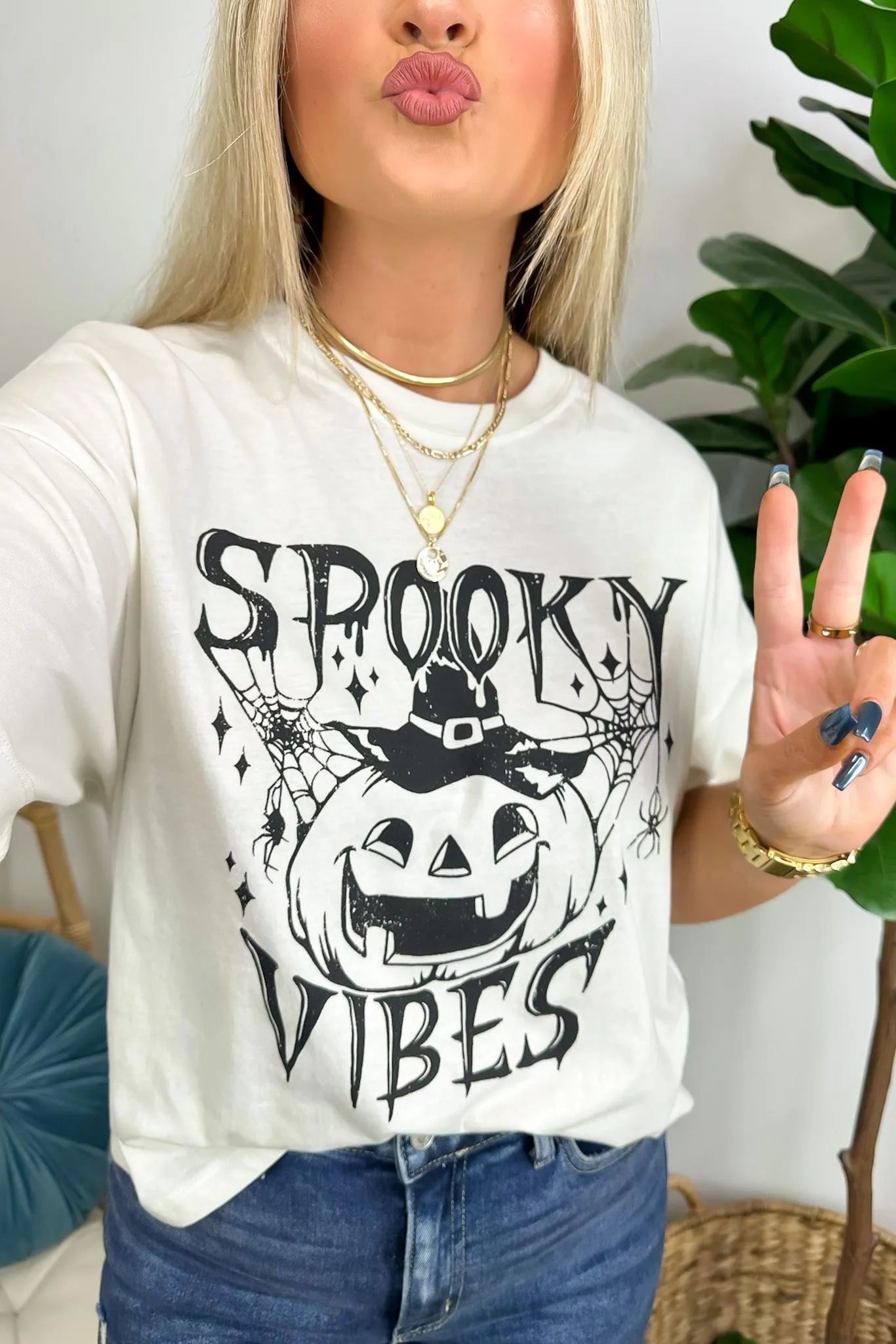 Spooky Vibes Relaxed Graphic Tee - FINAL SALE sold by Madison + Mallory