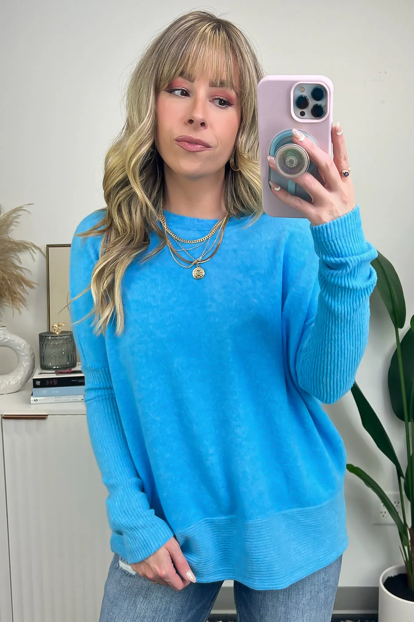 Ellegra Brushed Knit Dolman Sleeve Top - BACK IN STOCK sold by Madison + Mallory product image thumbnail 4