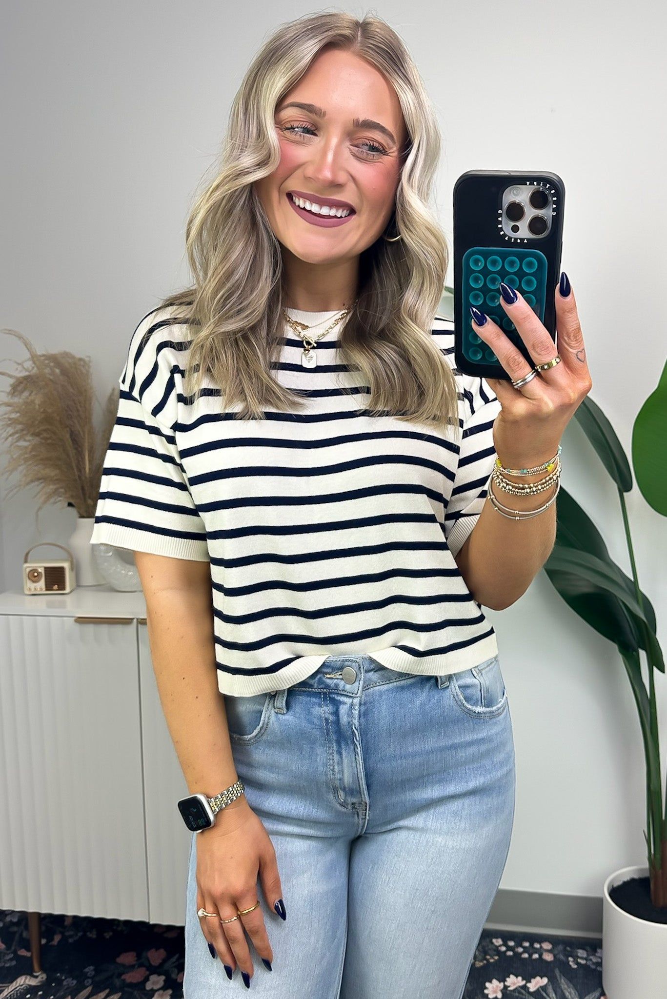 Mennella Striped Short Sleeve Top sold by Madison + Mallory product image thumbnail 4