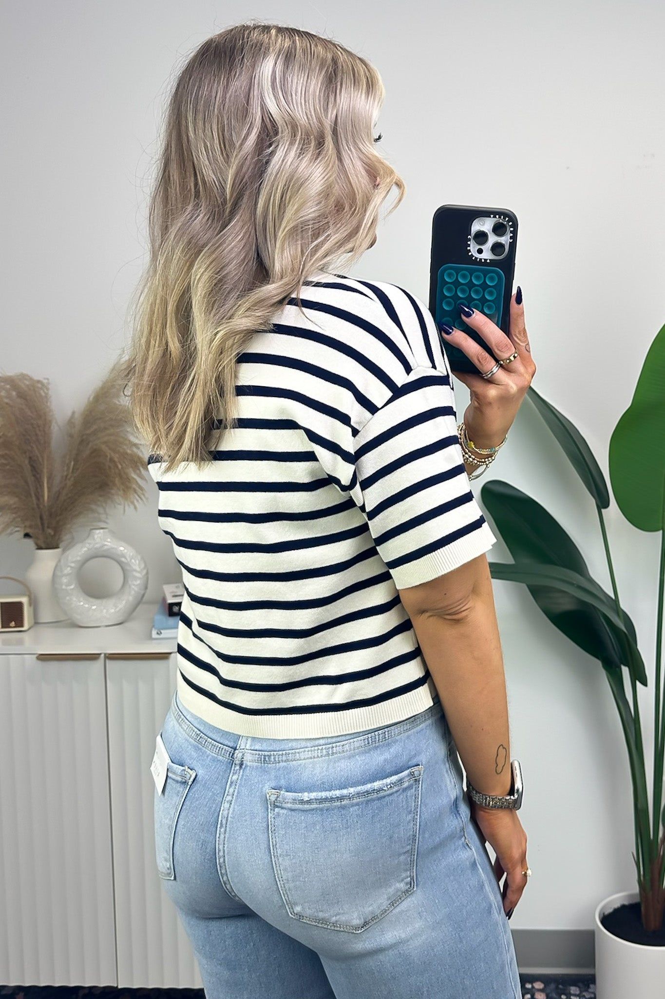 Mennella Striped Short Sleeve Top sold by Madison + Mallory product image thumbnail 5