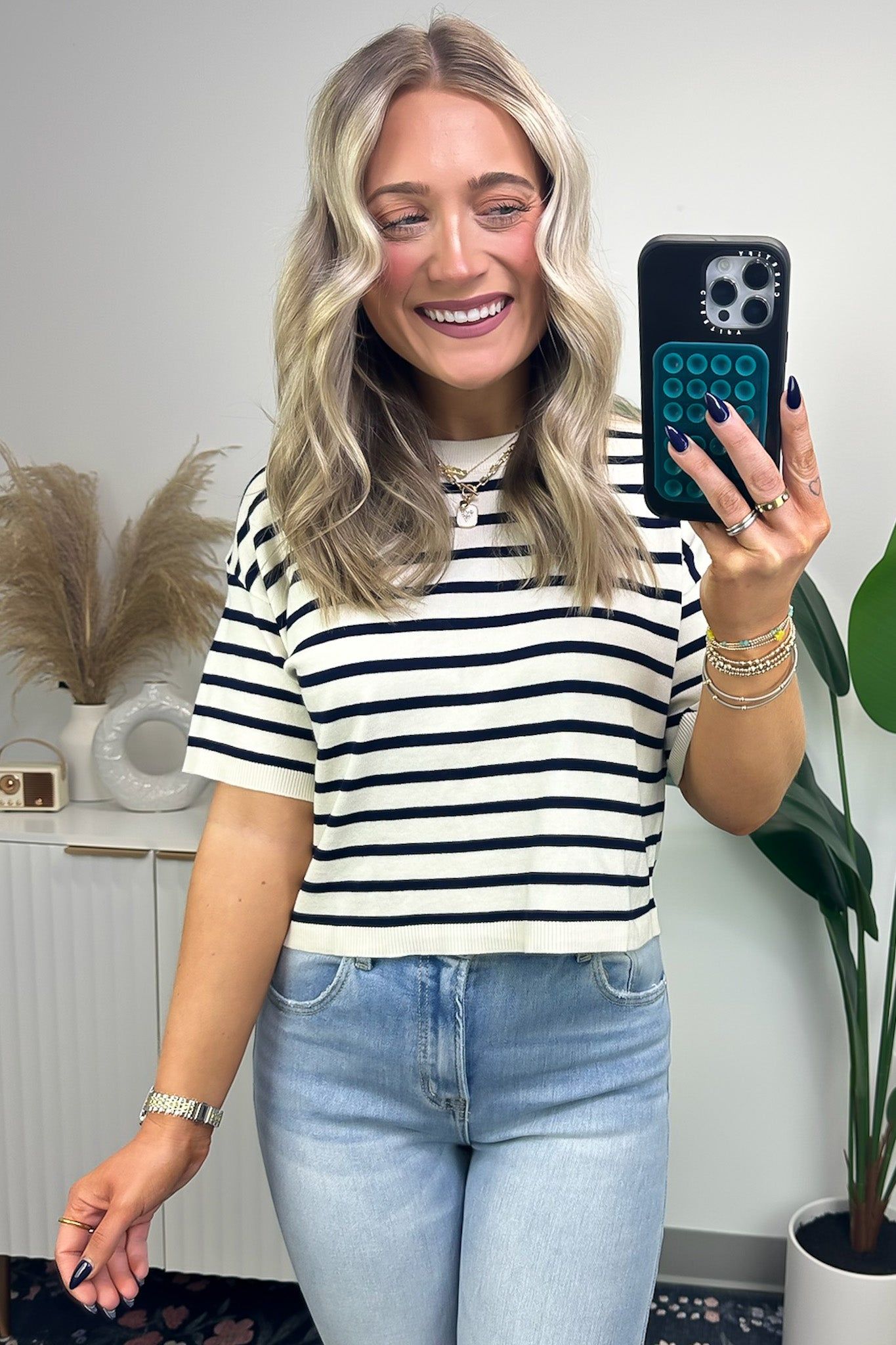 Mennella Striped Short Sleeve Top sold by Madison + Mallory product image thumbnail 2