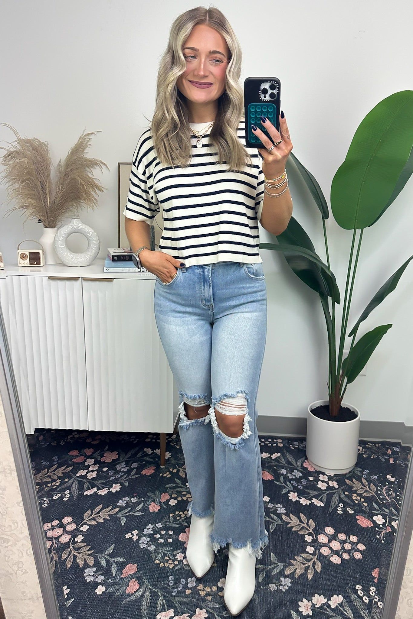 Mennella Striped Short Sleeve Top sold by Madison + Mallory product image thumbnail 3