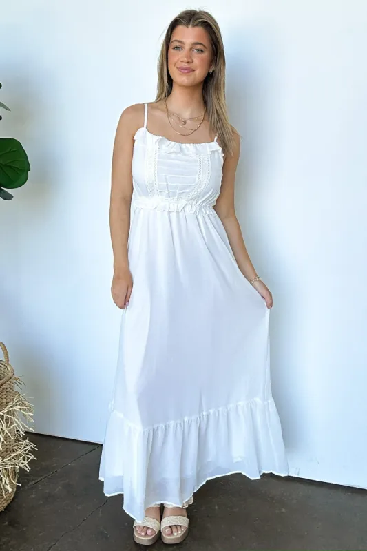 Sweetly Elevated Ruffle and Lace Detail Maxi Dress - FINAL SALE sold by Madison + Mallory
