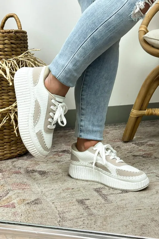 Easy Essential Contrast Lace Up Sneaker sold by Madison + Mallory
