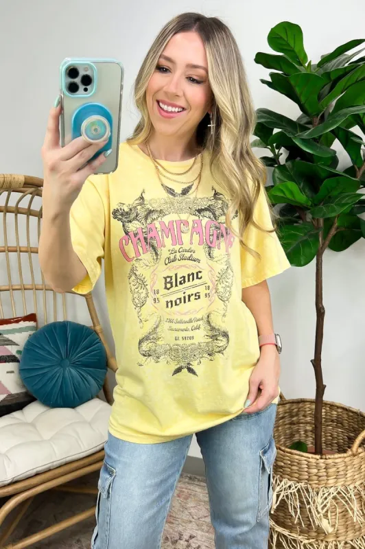 Champagne Blanc Noirs Vintage Graphic Tee - FINAL SALE sold by Madison + Mallory