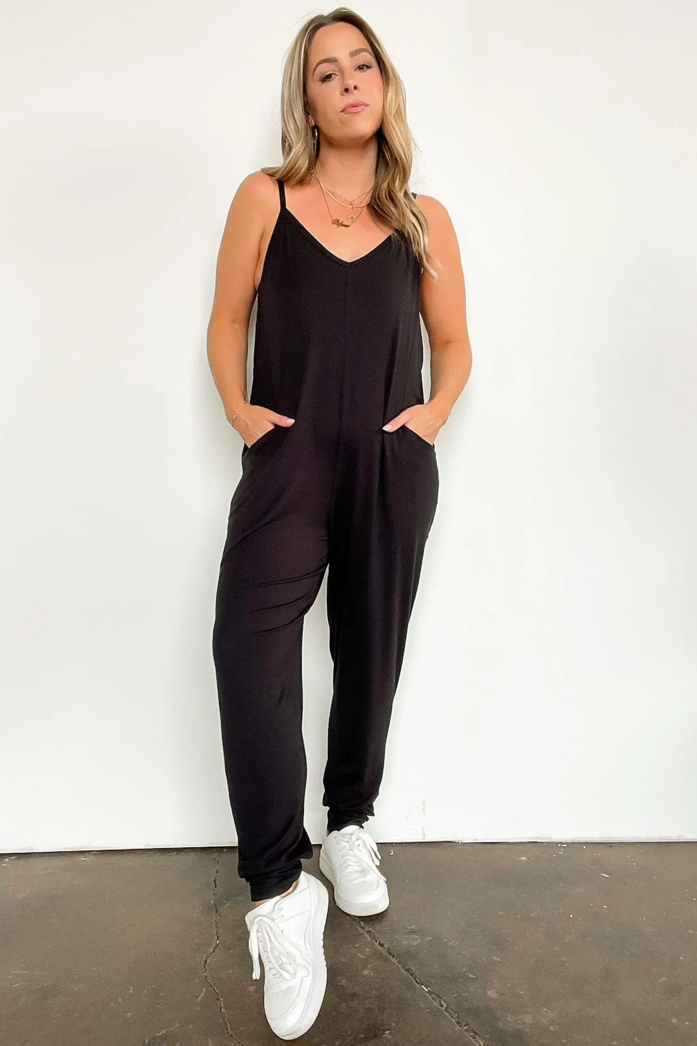 Carlena V-Neck Jumpsuit - FINAL SALE sold by Madison + Mallory