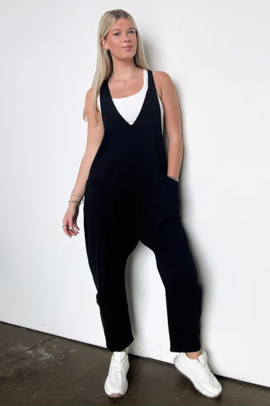 Jeayne Relaxed Fit V-Neck Jumpsuit - FINAL SALE sold by Madison + Mallory