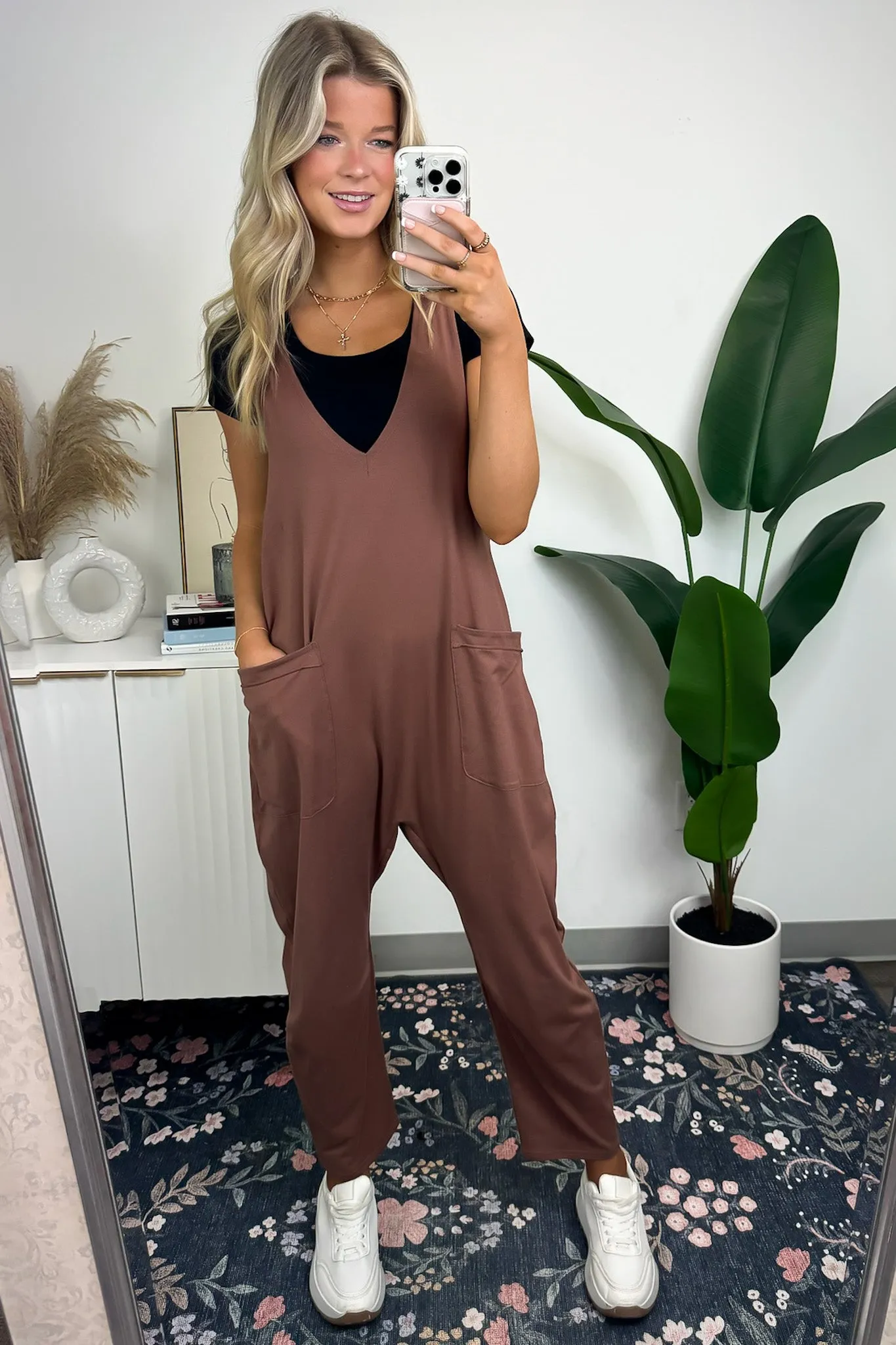 Jeayne Relaxed Fit V-Neck Jumpsuit - FINAL SALE sold by Madison + Mallory product image thumbnail 4