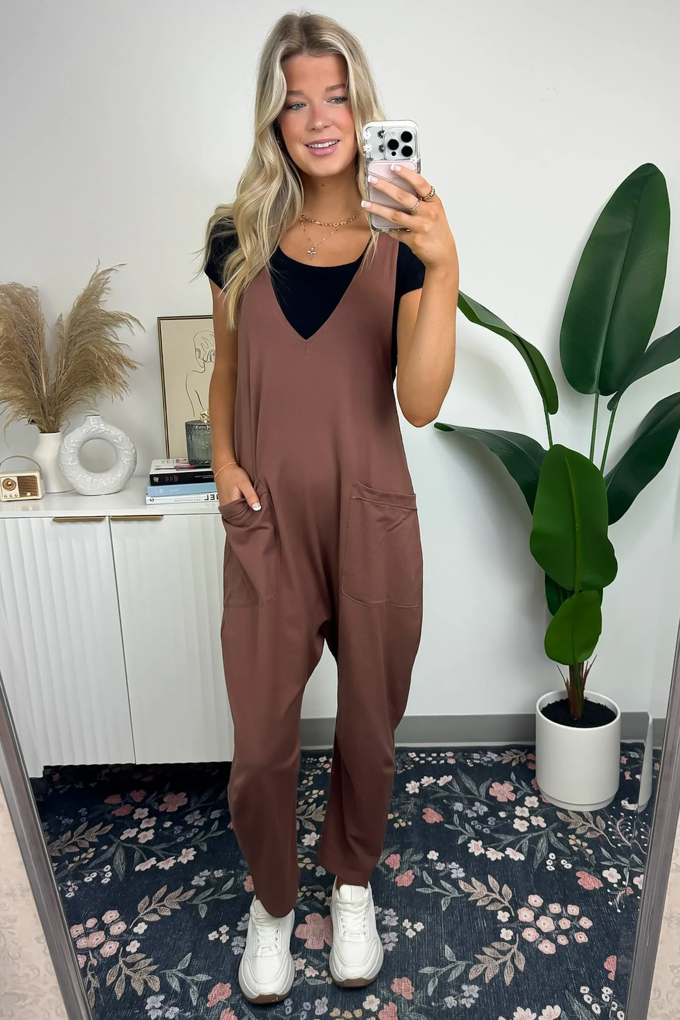 Jeayne Relaxed Fit V-Neck Jumpsuit - FINAL SALE sold by Madison + Mallory product image thumbnail 5
