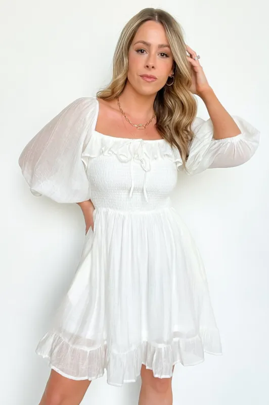 Tullone Smocked Ruffle Trim Dress - FINAL SALE sold by Madison + Mallory