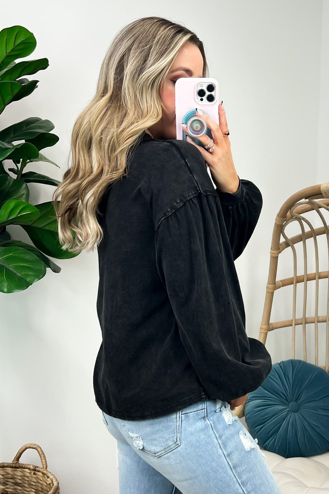 Amerie Bubble Sleeve Collared Top sold by Madison + Mallory product image thumbnail 7