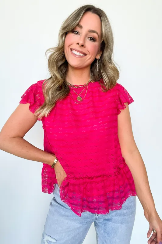 Dahlia Mock Neck Ruffle Top - FINAL SALE sold by Madison + Mallory