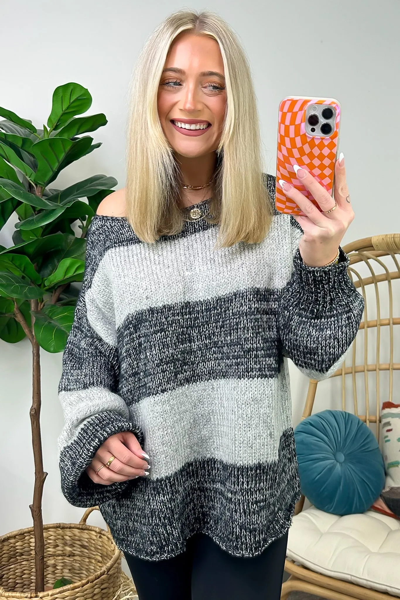 Stylish Charm Striped Knit Sweater - FINAL SALE sold by Madison + Mallory