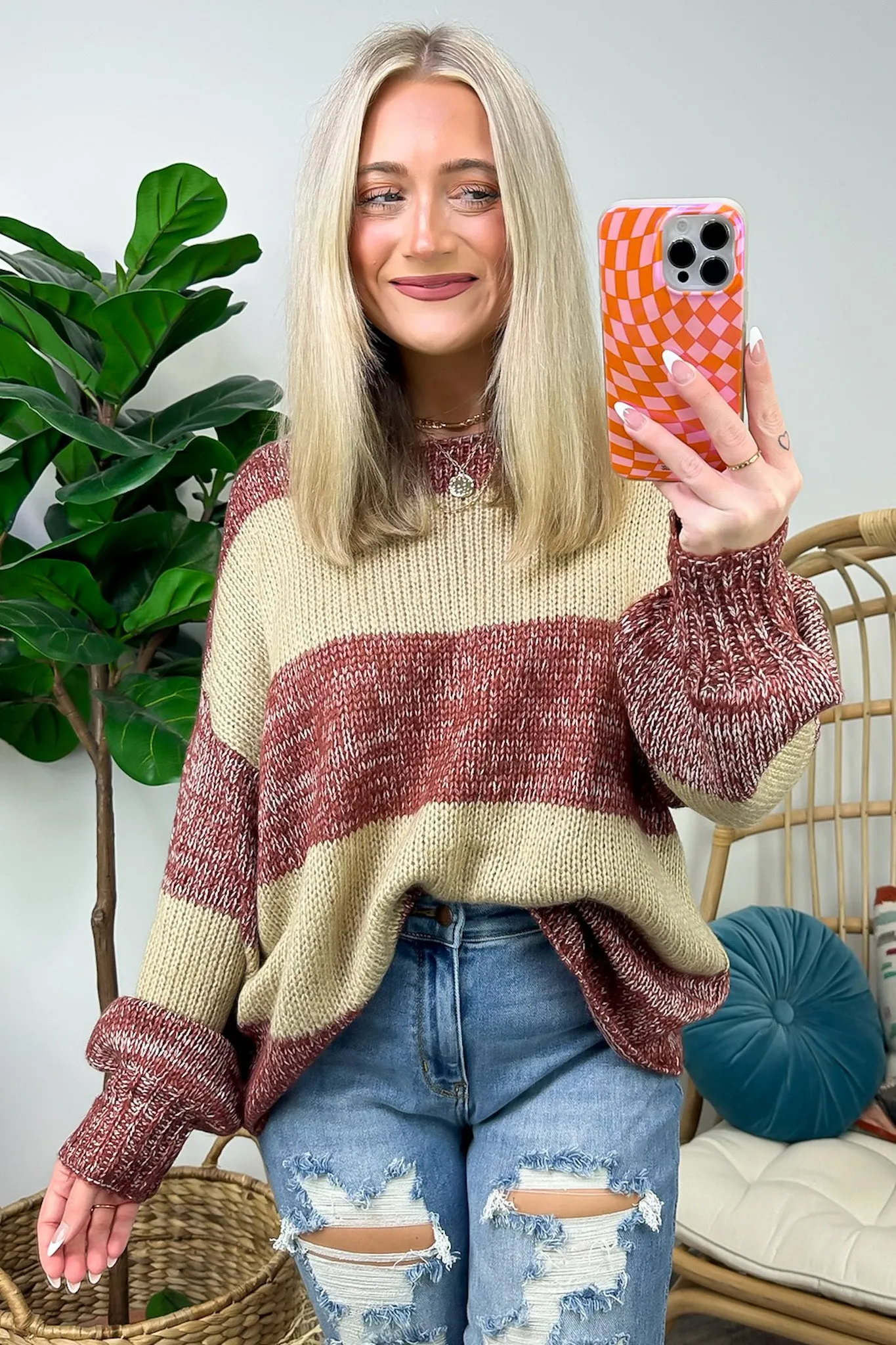 Stylish Charm Striped Knit Sweater - FINAL SALE sold by Madison + Mallory product image thumbnail 5