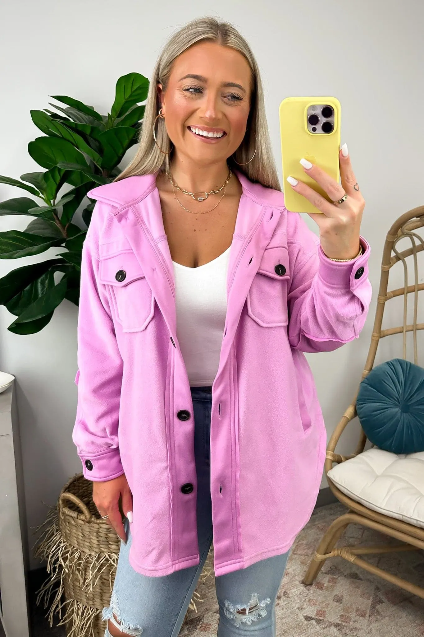 Marinda Oversized Fleece Shacket - FINAL SALE sold by Madison + Mallory