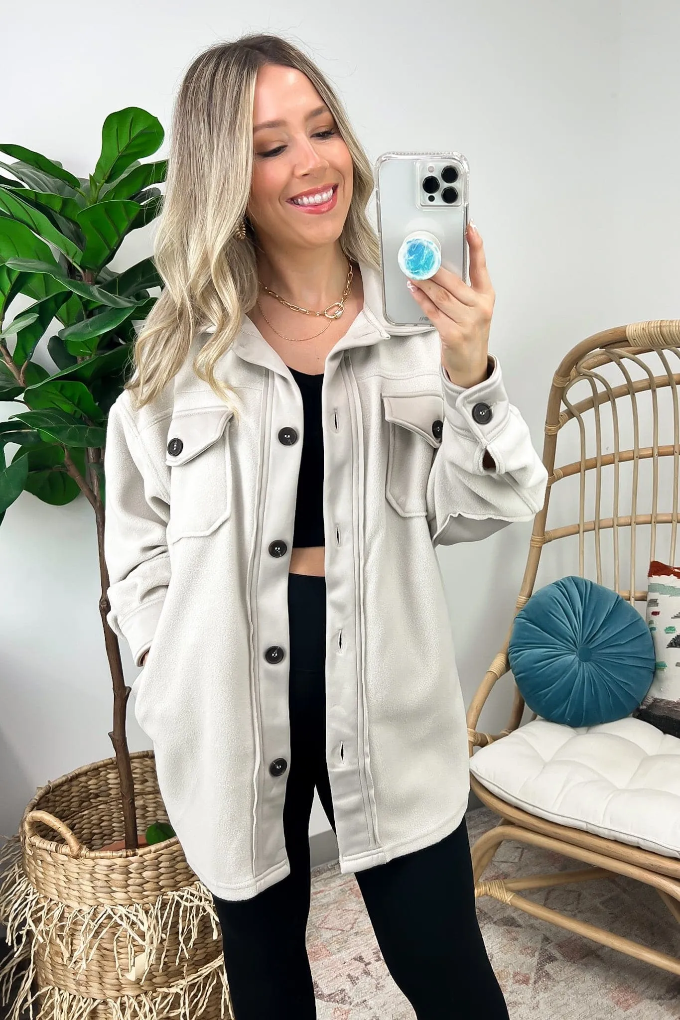 Marinda Oversized Fleece Shacket - FINAL SALE sold by Madison + Mallory product image thumbnail 2