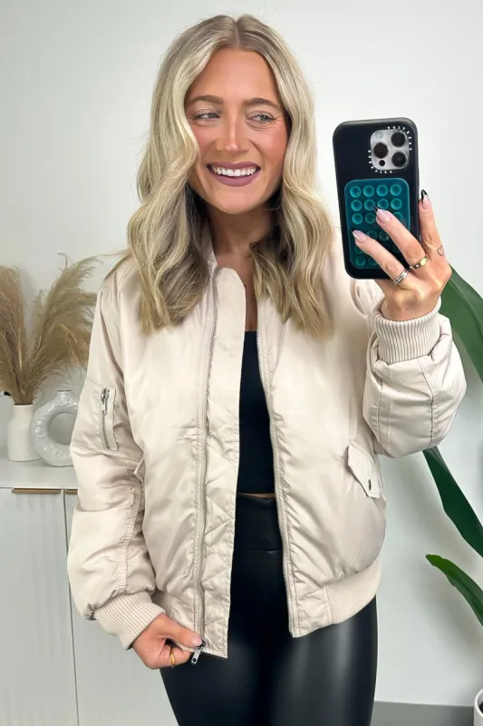 Loftin Ruched Bomber Jacket - FINAL SALE sold by Madison + Mallory