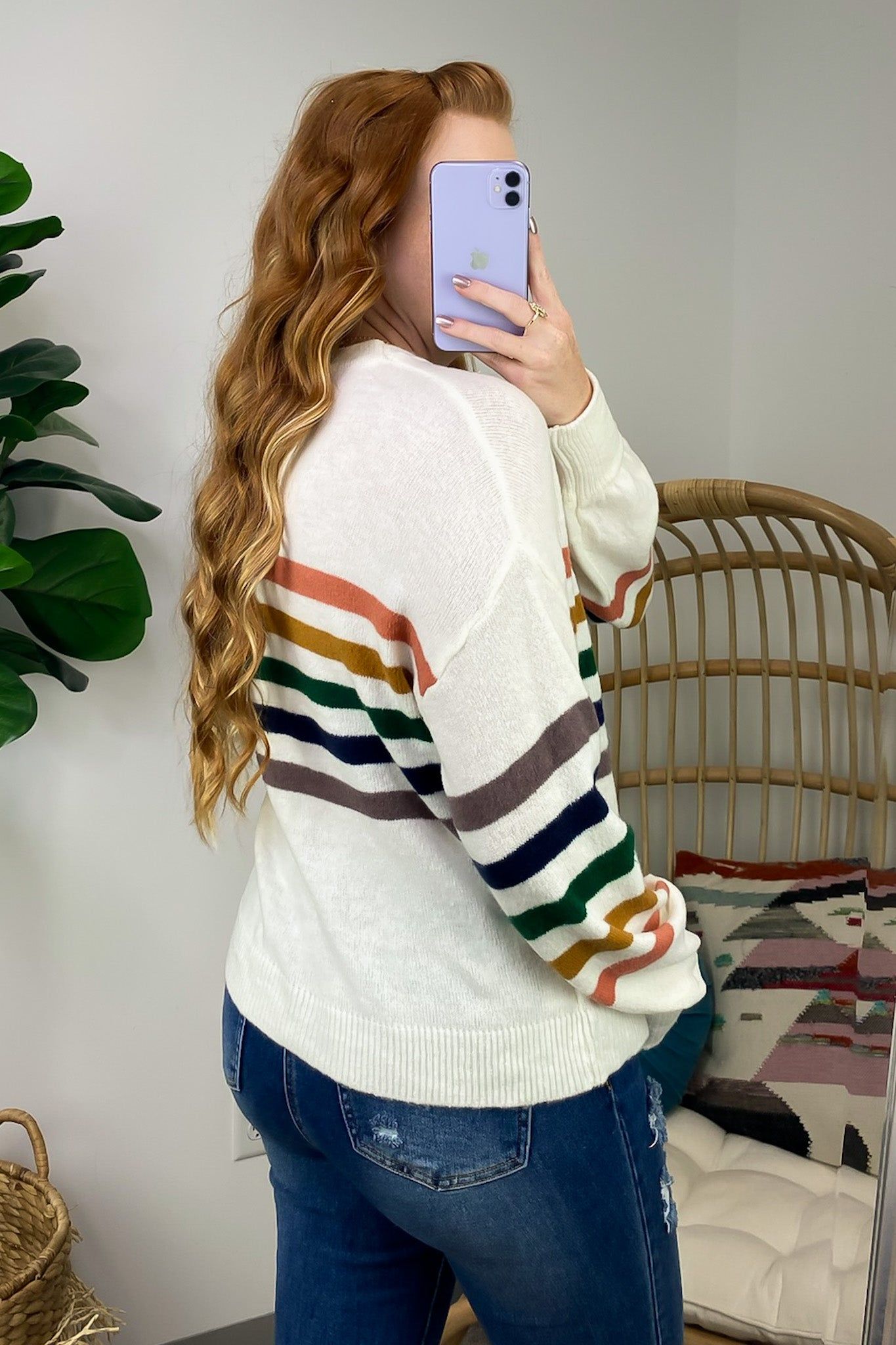 Retro Rainbows Striped Sweater sold by Madison + Mallory product image thumbnail 6