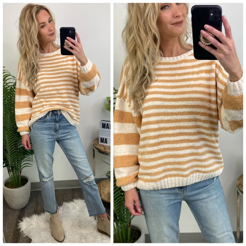 Jessamine Soft Knit Striped Sweater - FINAL SALE sold by Madison + Mallory