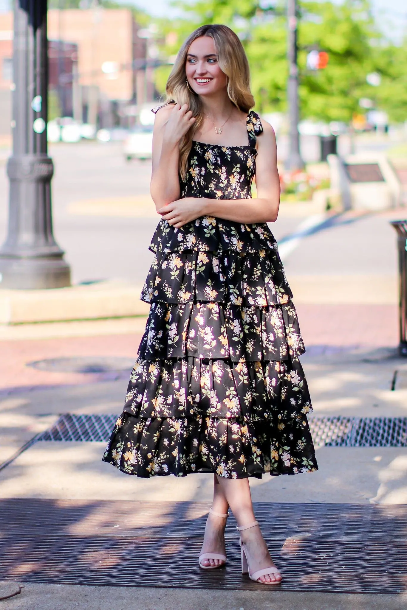 Folklore Floral Multi Tiered Dress - FINAL SALE sold by Madison + Mallory product image thumbnail 3