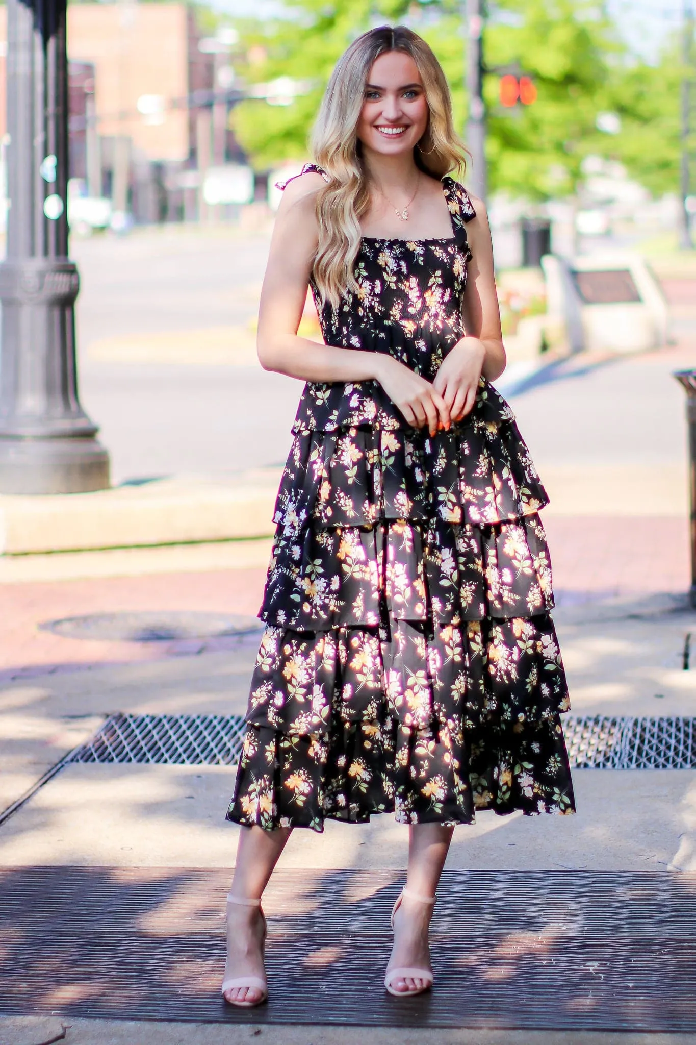 Folklore Floral Multi Tiered Dress - FINAL SALE sold by Madison + Mallory product image thumbnail 5