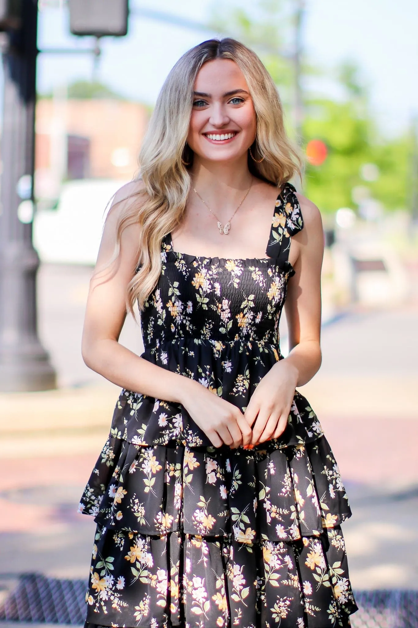 Folklore Floral Multi Tiered Dress - FINAL SALE sold by Madison + Mallory product image thumbnail 4