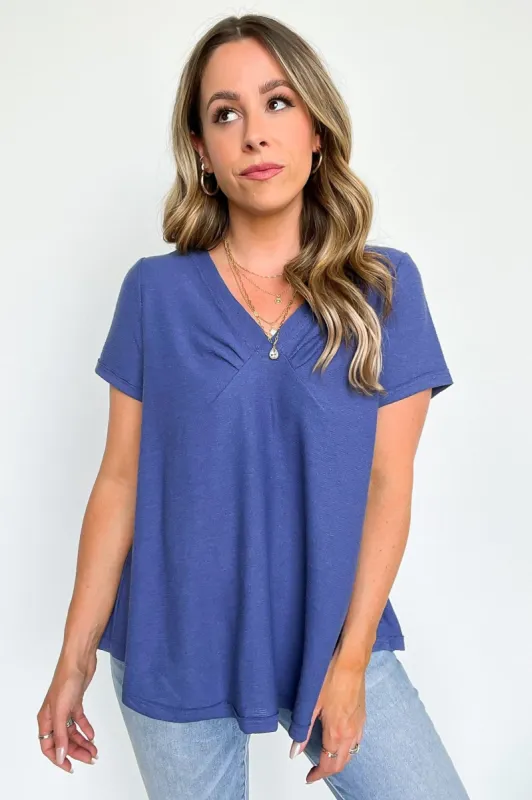 Audrie Short Sleeve V-Neck Top - FINAL SALE sold by Madison + Mallory