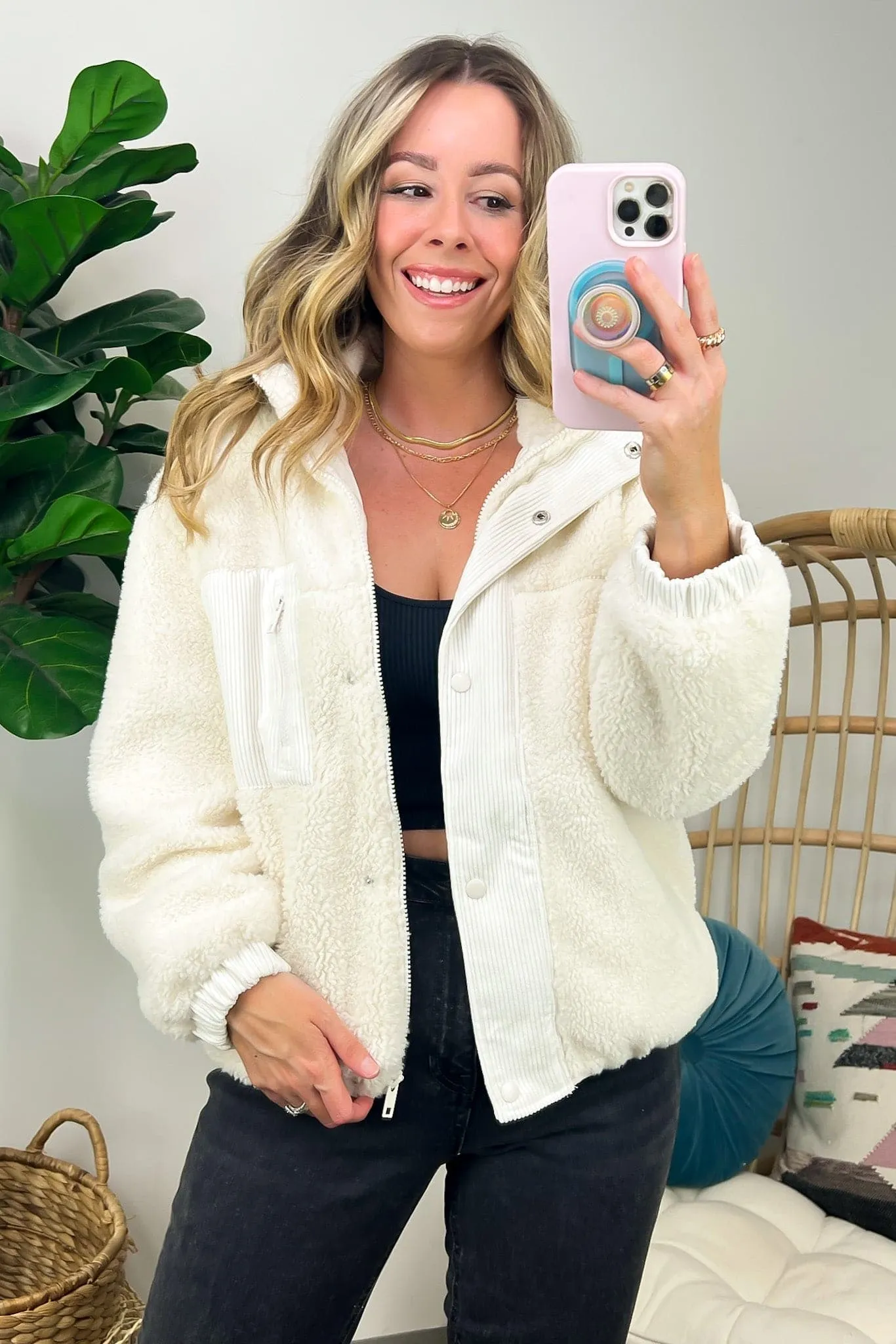 Come Get Cozy Sherpa Puffer Jacket - FINAL SALE sold by Madison + Mallory product image thumbnail 2