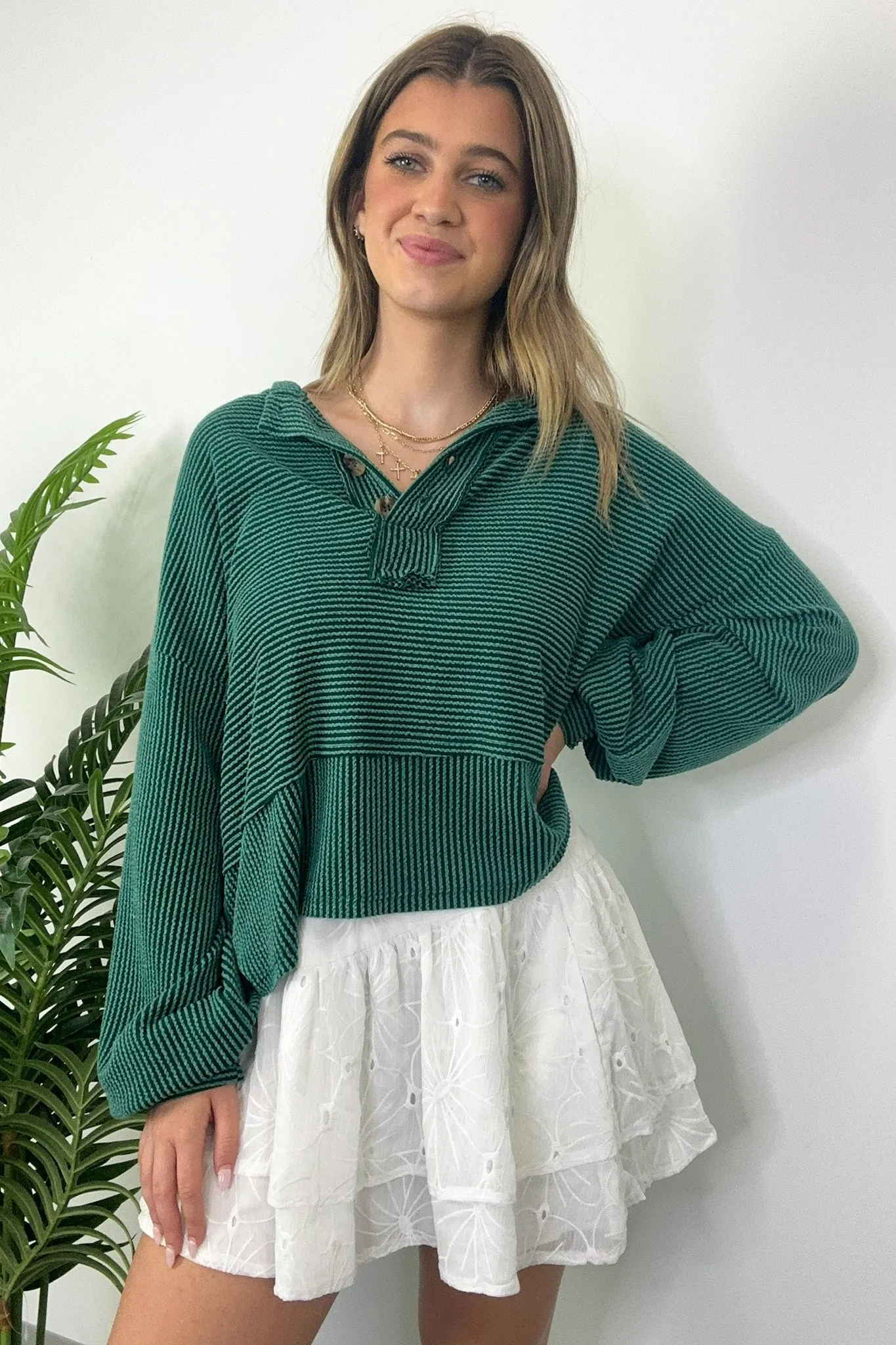 Pheonixx Henley Button Sweater - FINAL SALE sold by Madison + Mallory product image thumbnail 5