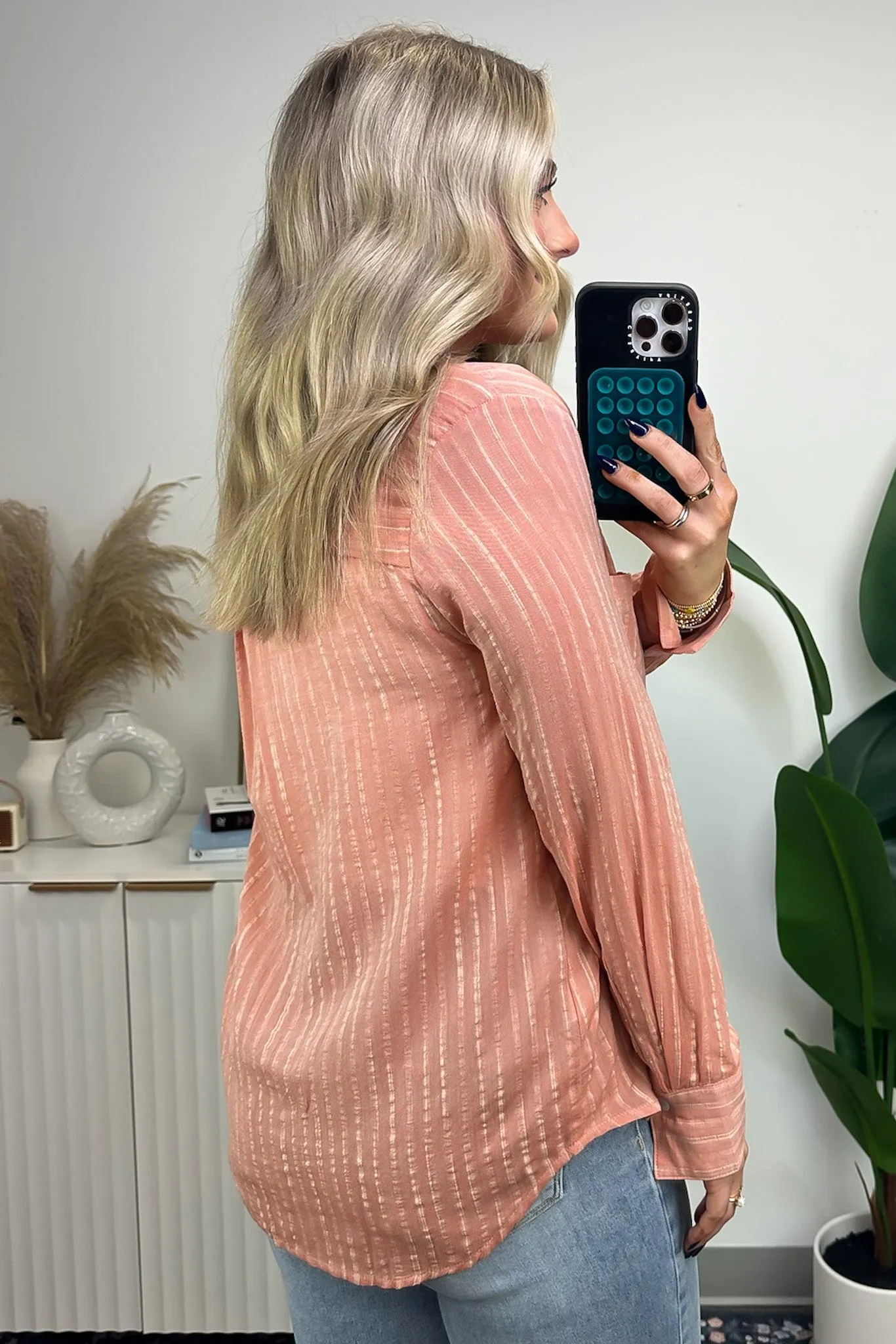 Arobynn Button Down Classic Striped Top - FINAL SALE sold by Madison + Mallory product image thumbnail 5