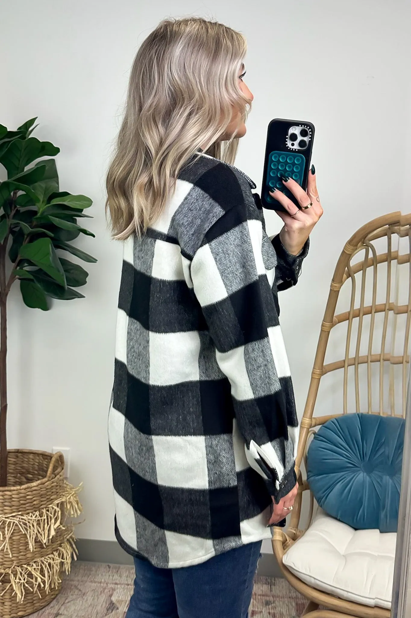 Shyanne Buffalo Plaid Button Down Shacket - FINAL SALE sold by Madison + Mallory product image thumbnail 4