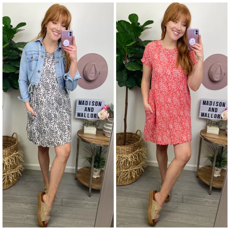 Gardendale Scallop Edge Floral Print Dress - FINAL SALE sold by Madison + Mallory