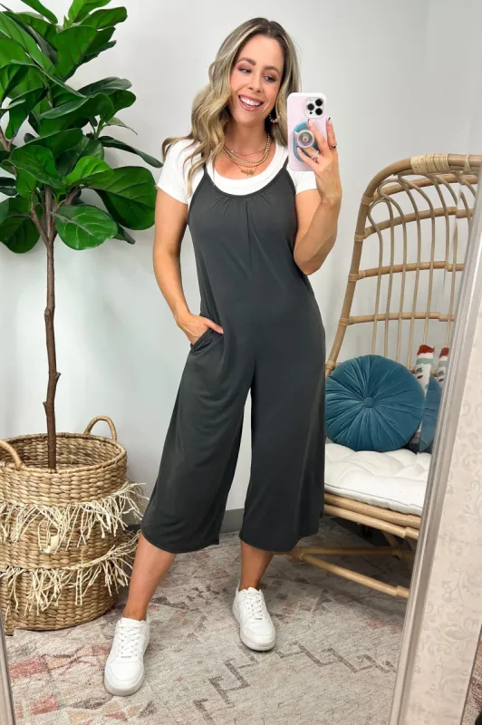 Harissa Spaghetti Strap Wide Leg Palazzo Jumpsuit - FINAL SALE sold by Madison + Mallory