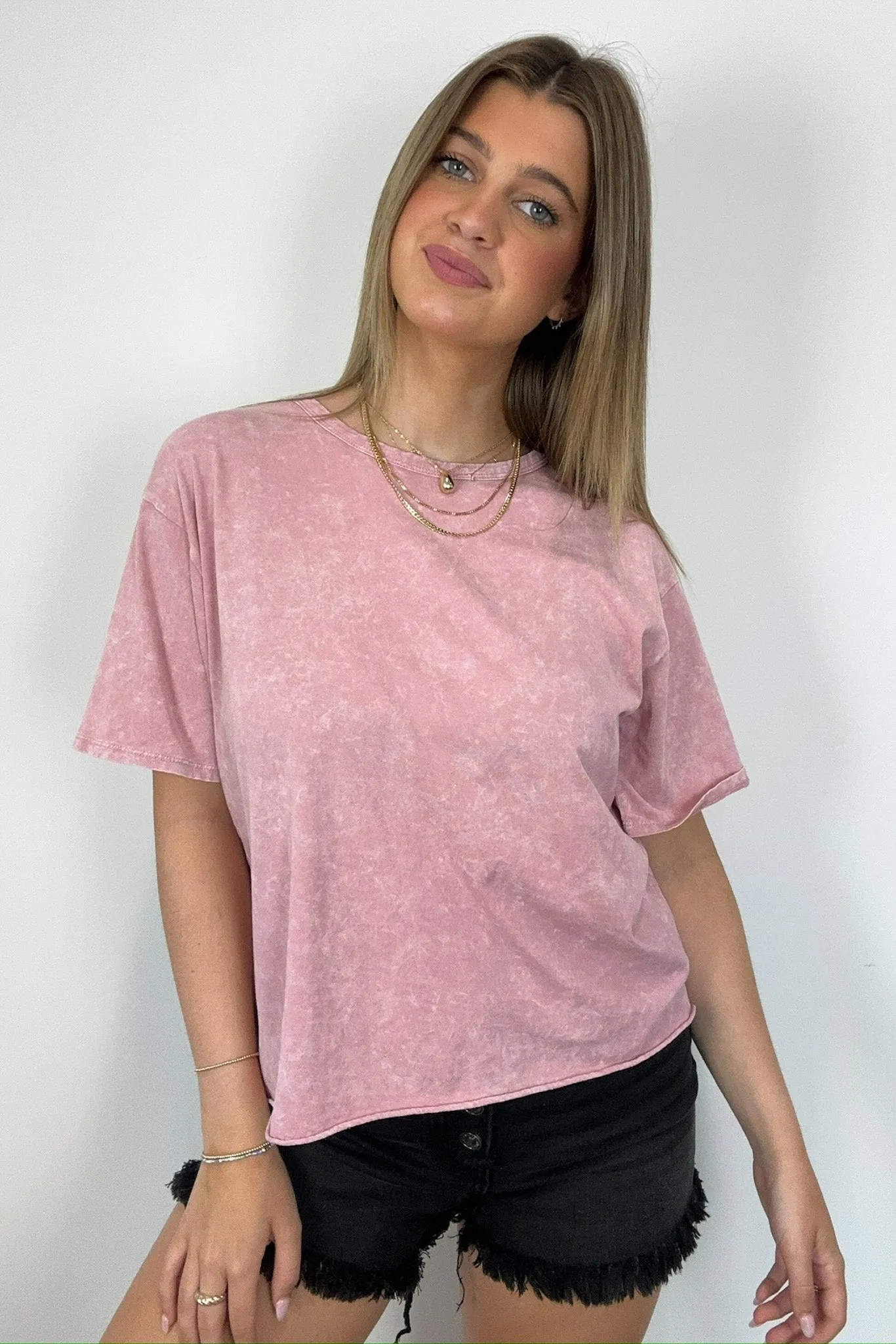 Aurora Nights Mineral Washed Short Sleeve Top - FINAL SALE sold by Madison + Mallory product image thumbnail 2