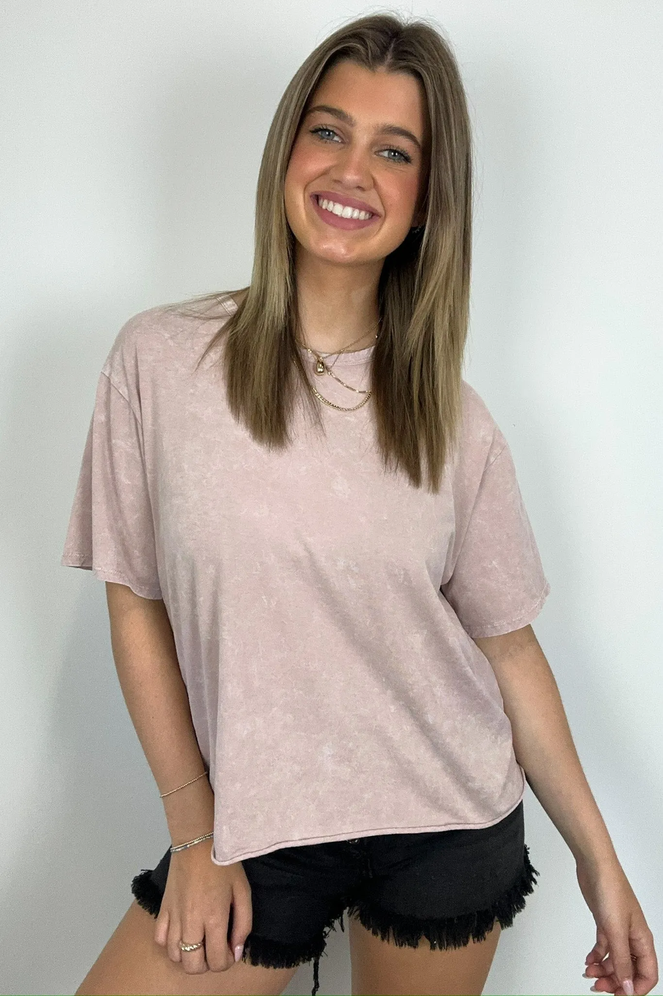 Aurora Nights Mineral Washed Short Sleeve Top - FINAL SALE sold by Madison + Mallory product image thumbnail 5