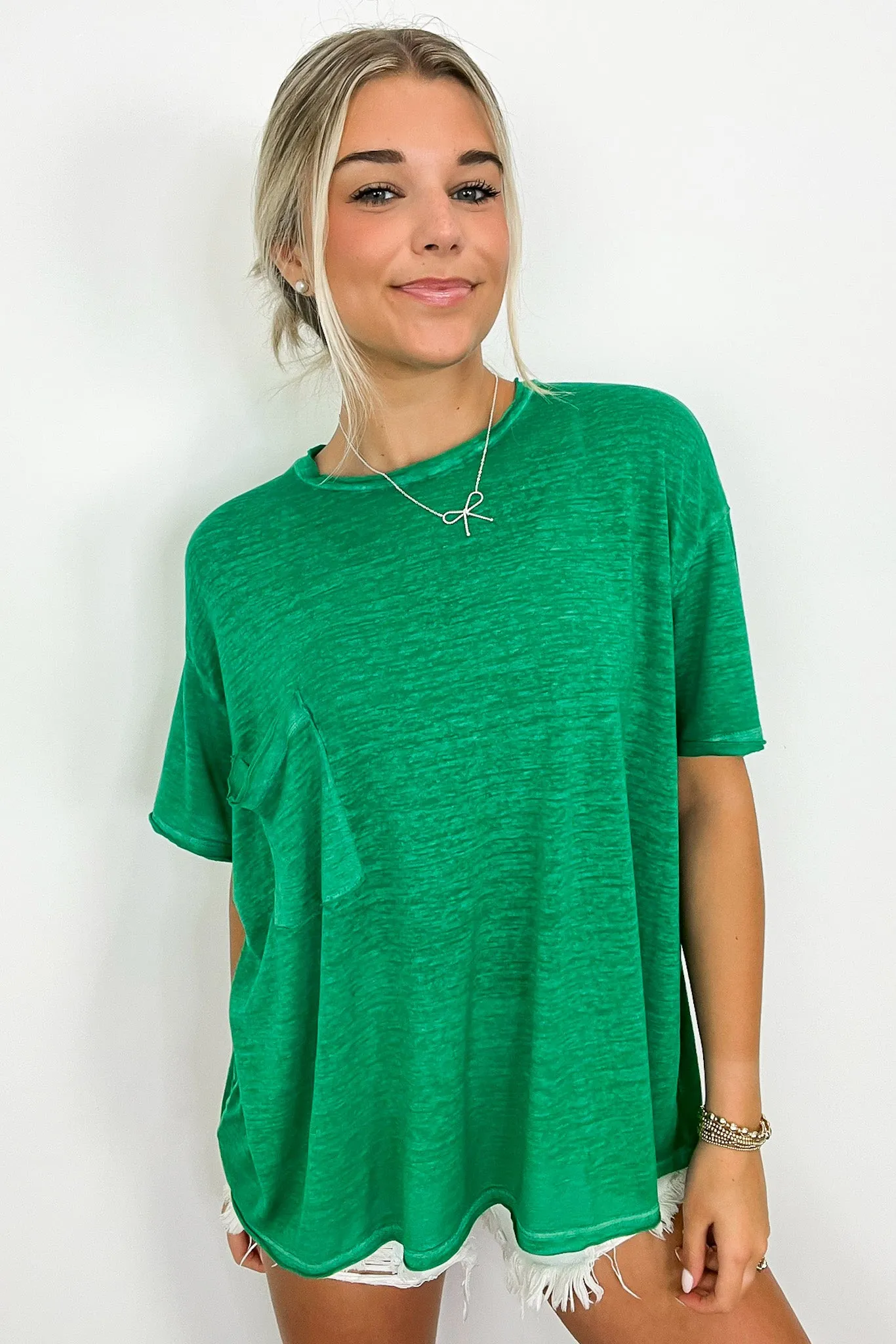 Marisol Burnout Wash Oversized Pocket Top - BACK IN STOCK sold by Madison + Mallory product image thumbnail 5