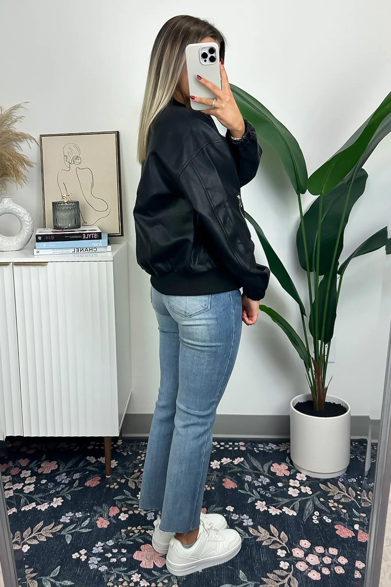 Thrill Seeker Zip Up Faux Leather Bomber Jacket - FINAL SALE sold by Madison + Mallory product image thumbnail 4